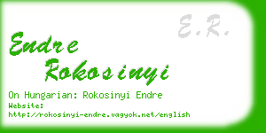 endre rokosinyi business card
